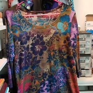 Super colorful long sweater